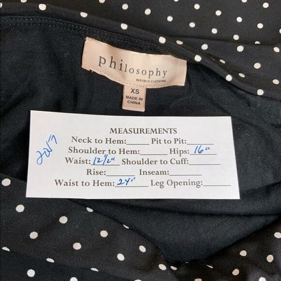 Philosophy Pull On Polka Dot Pencil Skirt XS - Picture 7 of 7